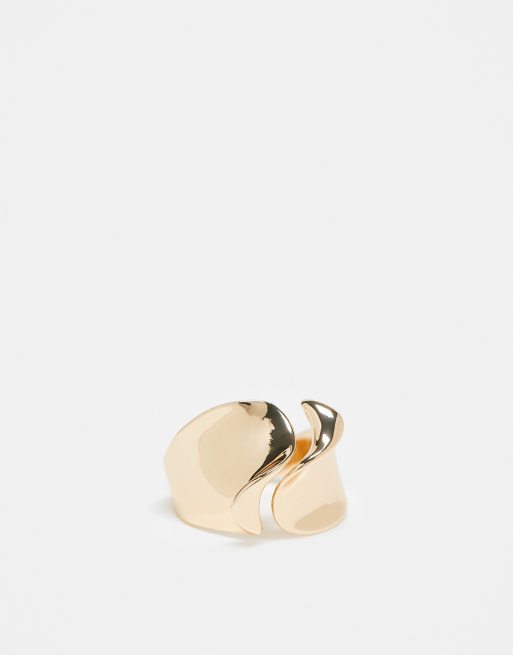 ASOS DESIGN Curve – Ring mit Wickeldesign in Goldoptik