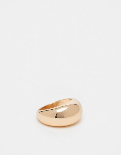  ASOS DESIGN Curve ring with oversized bubble design in gold tone