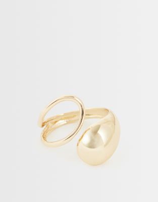 Asos Curve Asos Design Curve Ring With Wraparound Design In Gold