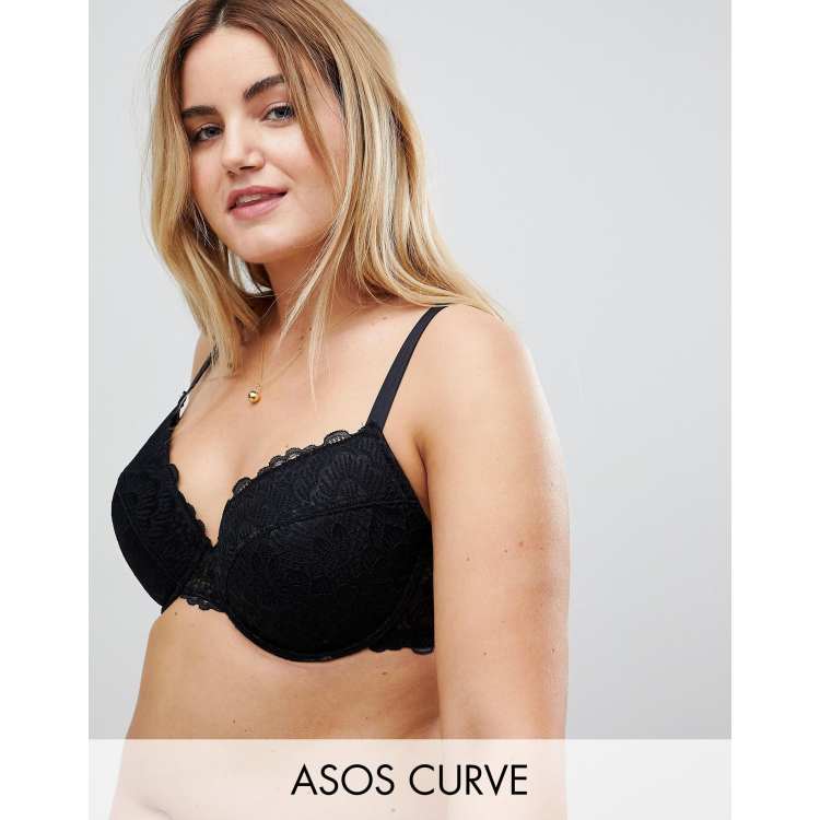 ASOS DESIGN Fuller Bust Rita lace mix & match plunge bra