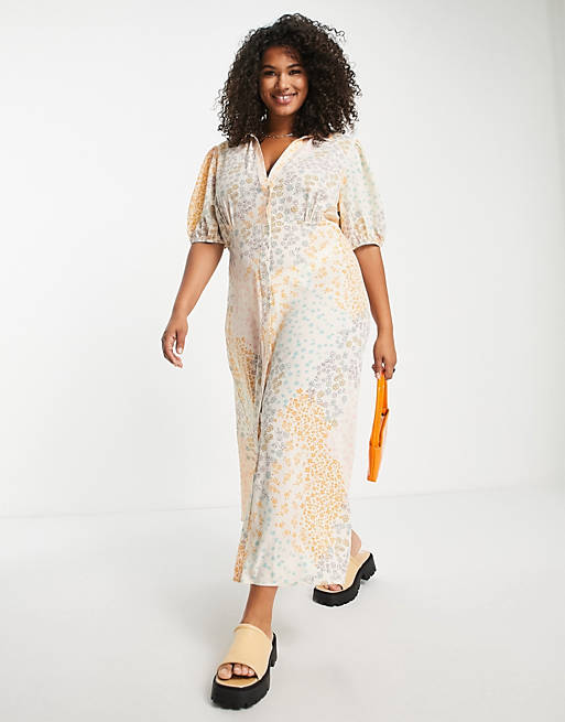 Erin Asos Femme Vêtements Robes Chemise Mi Longue Robe chemise mi-longue à imprimé fleuri 