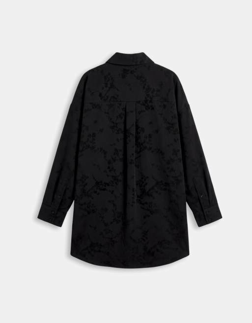 ASOS DESIGN Curve robe courte jacquard avec lien au cou en noir, 6 de 8