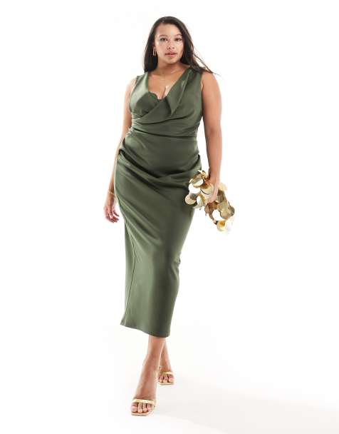 Robe longue verte Curve : Noah