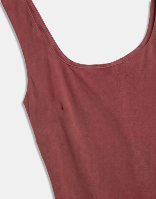 ASOS DESIGN Curve robe longue colonne avec ourlet fleuri ornementée en terracotta, 8 de 8