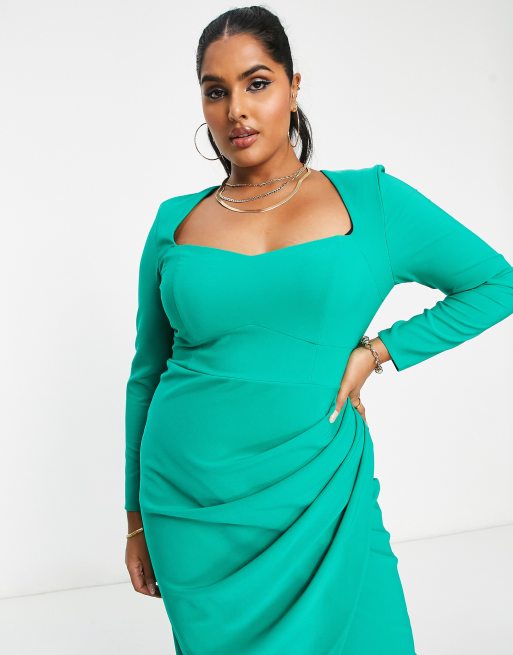 Asos robe vert emeraude sale