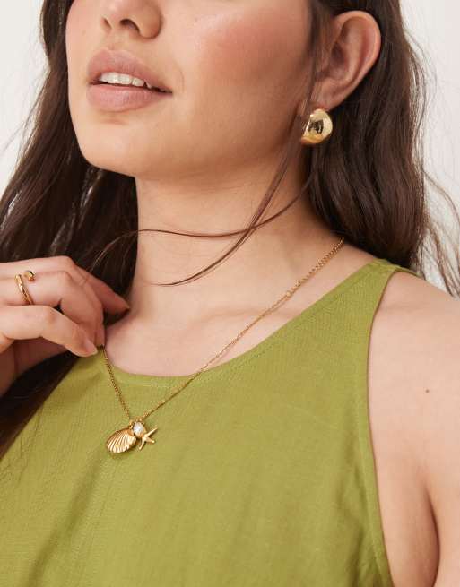 ASOS DESIGN Curve Robe mi-longue à surpiqûres Olive ASOS