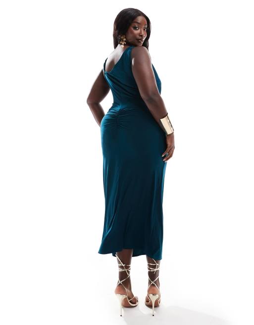 Robe bleu pétrole hotsell
