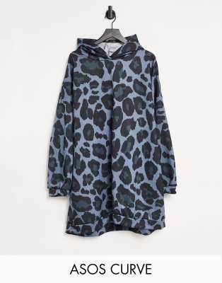 robe leopard bleu