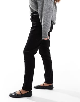 ASOS DESIGN Curve - Röhrenjeans in reinem Schwarz