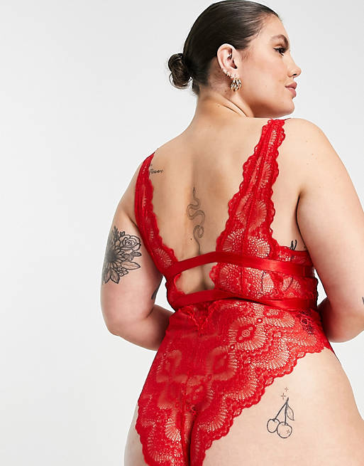  Curve Rosie lace soft body in hot red 