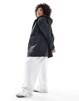 ASOS CURVE ASOS DESIGN CURVE RUBBERIZED RAIN COAT 