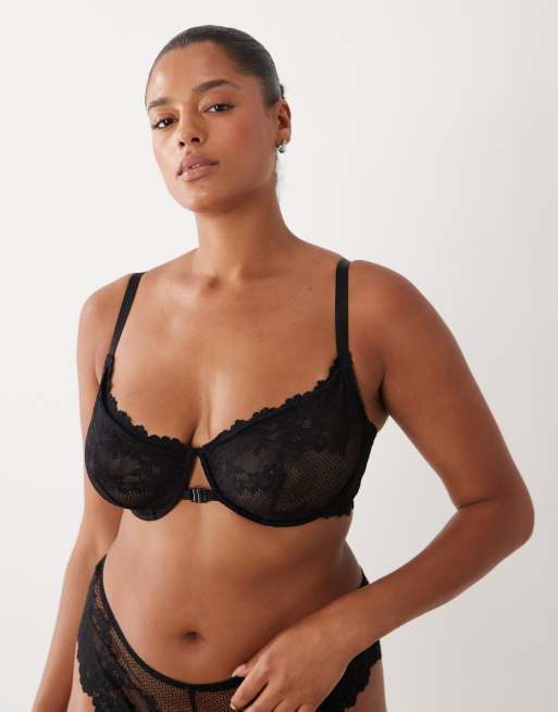 ASOS DESIGN Curve Ruby lingerie set in black, 2 of 3
