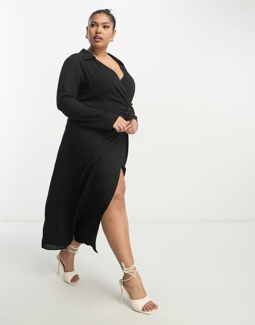 Asos plus outlet size wrap dress