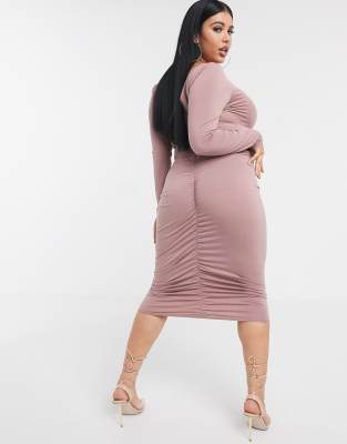 ruched midi skirt co ord