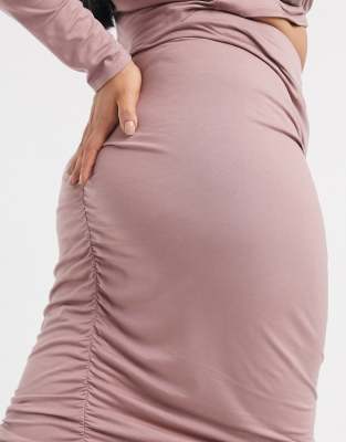 ruched midi skirt co ord