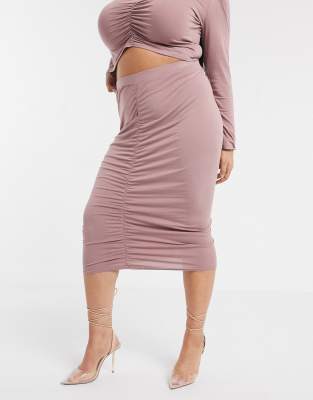 ruched midi skirt co ord