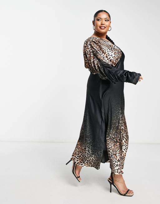 Asos curve animal print dress sale