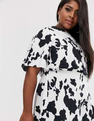 cow print dress asos