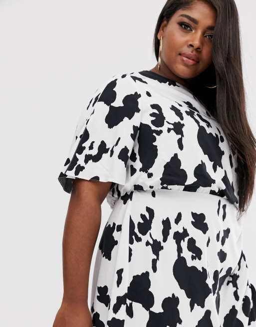 Cow print cheap dress asos