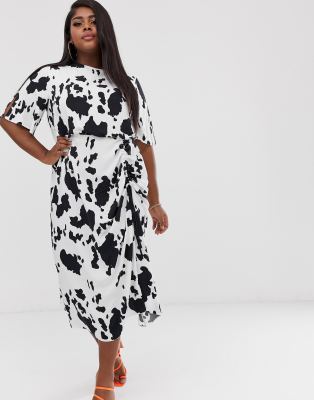 asos cow dress