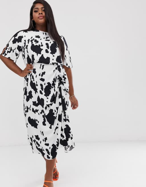 Cow print store dress asos