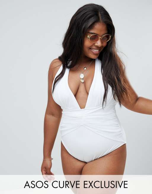 Asos cheap white swimsuit