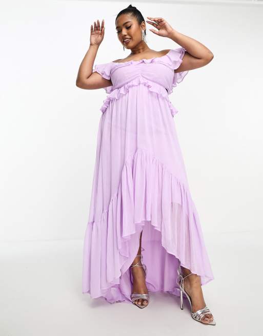 Lavender plus deals size dress