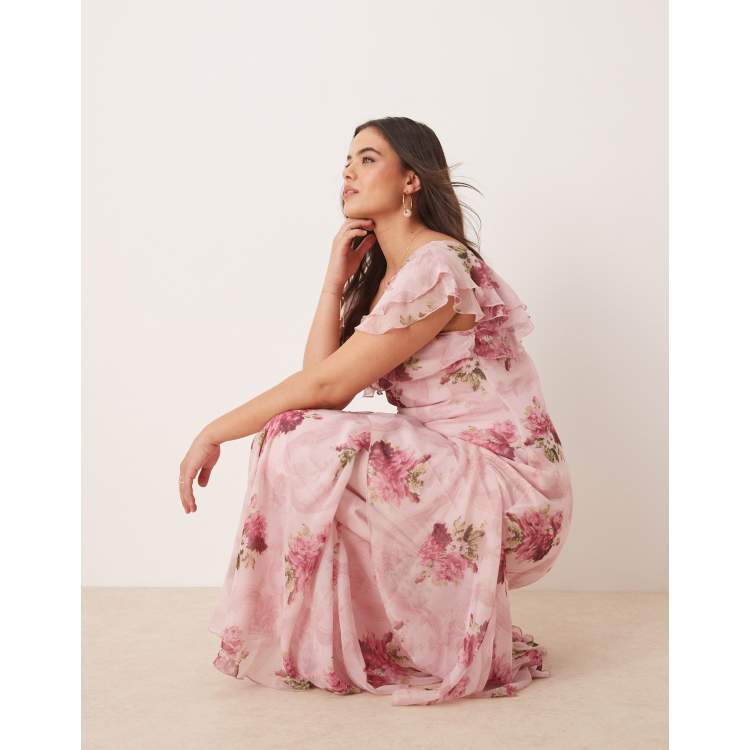 astr florianne satin maxi dress ASTR the Label Florianne Dress