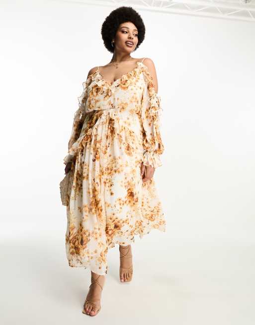 Asos curve hot sale floral dress