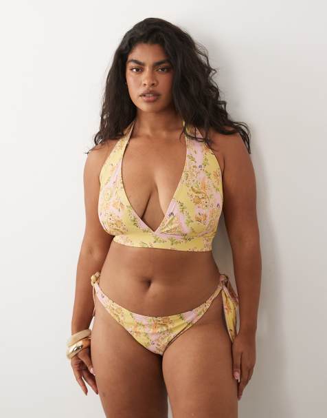ASOS DESIGN Curve - Sarah - Bikini à détail foulard et imprimé floral - view 1