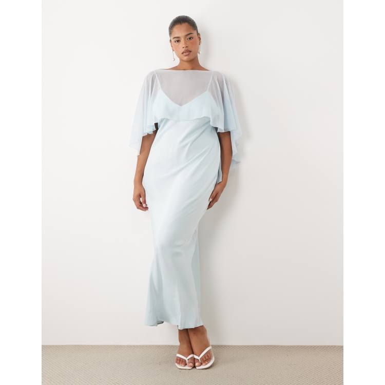 asos pale blue dress Rent Asos Design Bandeau Cornelli Sequin Midi Dress In Pale Blue