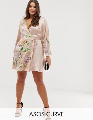 asos satin kimono