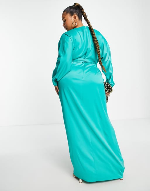 Asos plus size hot sale evening gowns sleeves