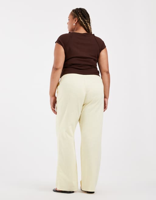 ASOS DESIGN Curve satin wide leg pull-on pants in, 2 of 5