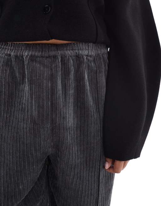 ASOS DESIGN Curve – Schlupfhose aus Cord in Grau, 4 von 5