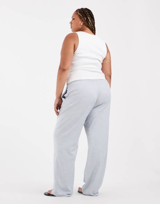 ASOS DESIGN Curve – Schlupfhose aus Satin mit weitem Bein in, 2 von 5