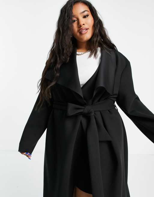 Plus store waterfall coat