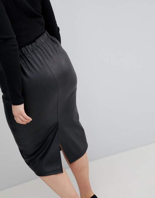 Asos sculpt me hot sale leather skirt