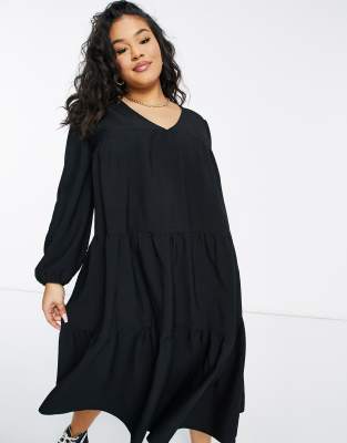 asos black plus size dresses