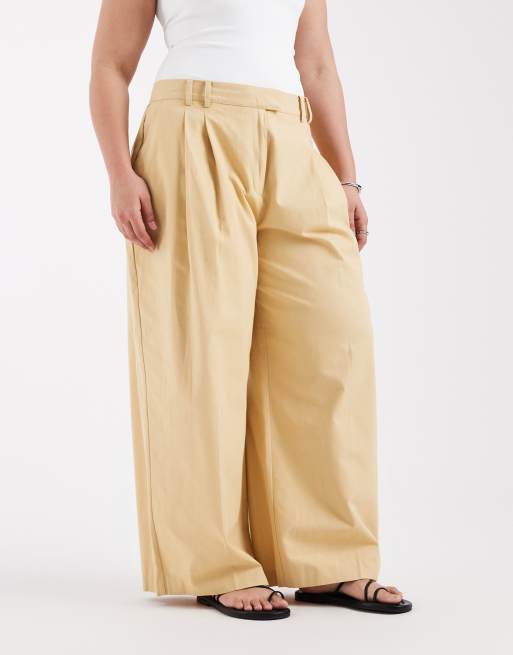 ASOS DESIGN Curve - Sennepsgule skræddersyede afslappede bukser, 2 af 5
