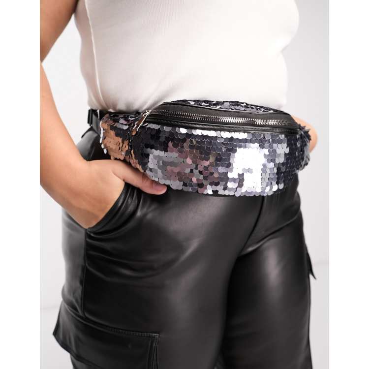 Silver sequin bum bag new arrivals