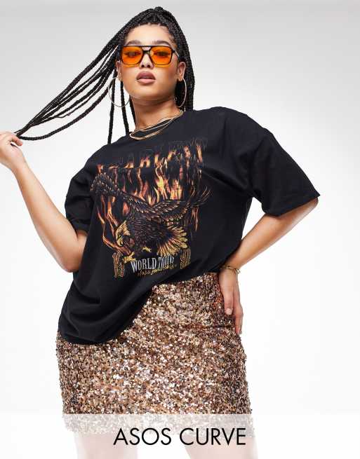 Gold sequin skirt plus size sale