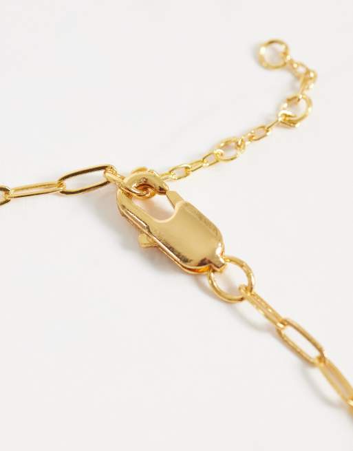 ASOS DESIGN Curve - Set van 2 schakelarmbanden in 14k verguld, 3 van 3
