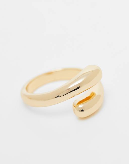 ASOS DESIGN Curve - Set van 3 verschillende ringen met minimalistisch ontwerp in goudkleur, 2 van 4