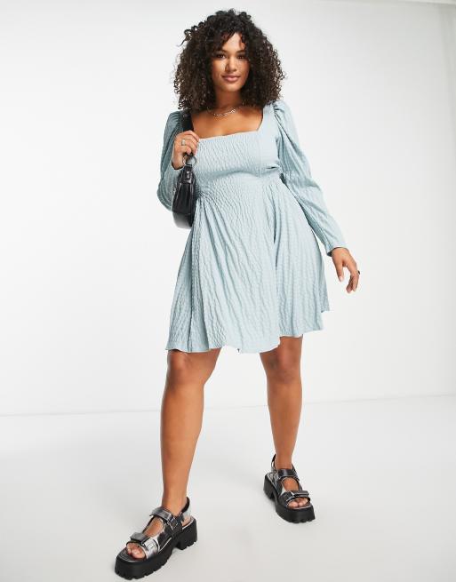 Asos dusty blue outlet dress