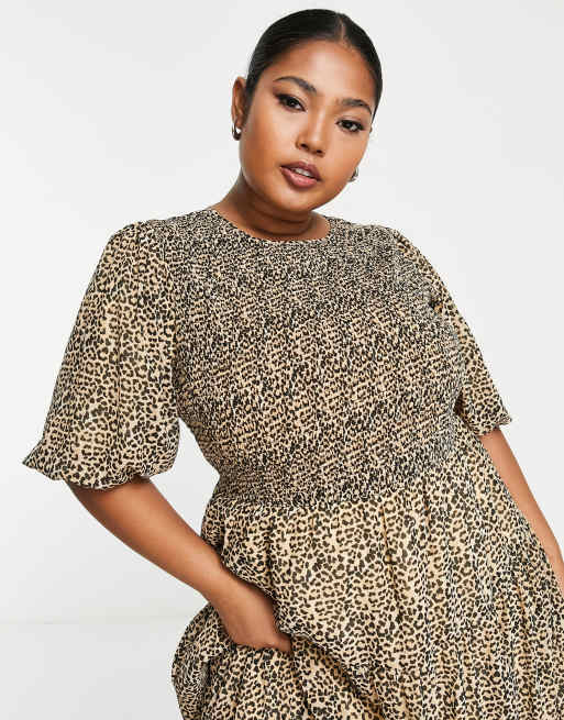 Asos curve leopard outlet dress