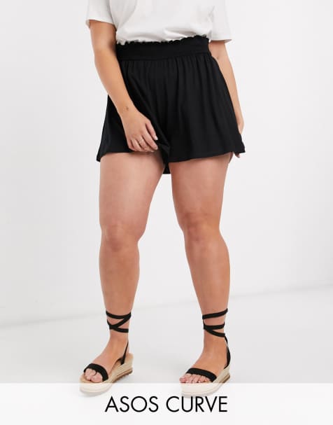 ASOS DESIGN Curve shirred waist short
