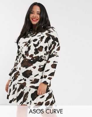 asos cow dress