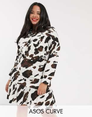 cow print shirt dress