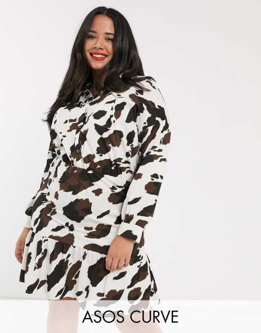 Asos cow hot sale print dress